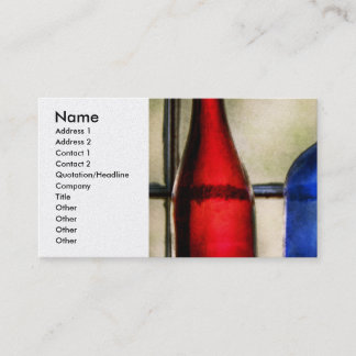 Tarjeta De Visita Coleccionista - Botellas - Dos botellas de vino va