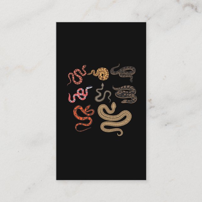 Tarjeta De Visita Coleccionista de reptiles cazadores de serpientes: (Anverso)