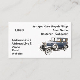 Tarjeta De Visita Colector del taller de reparaciones de los coches