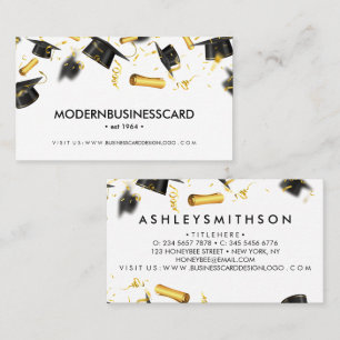 Tarjeta De Visita Colegio escolar de posgrado de Cap Grown