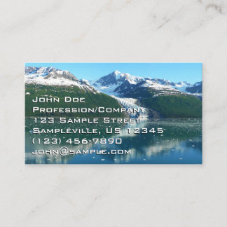 Tarjeta De Visita Colegio Fjord I Hermosa fotografía de Alaska