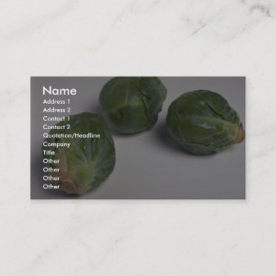 Tarjeta De Visita Coles de Bruselas deliciosas