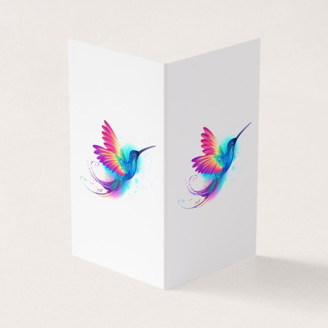 Tarjeta De Visita Colibrí arcoiris exótica (Exterior)
