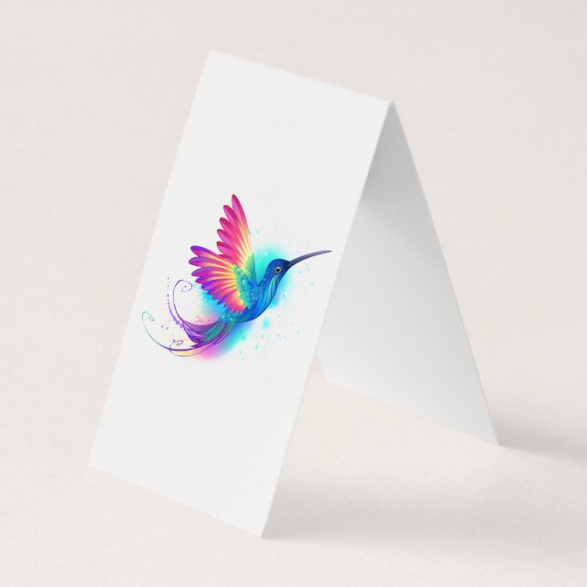 Tarjeta De Visita Colibrí arcoiris exótica (Reverso)