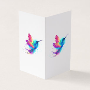 Tarjeta De Visita Colibrí Arcoíris Exótico