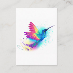 Tarjeta De Visita Colibrí Arcoíris Exótico