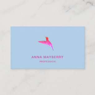 Tarjeta De Visita Colibrí azul