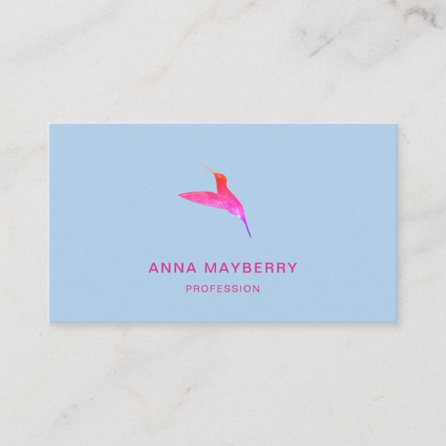 Tarjeta De Visita Colibrí azul (Anverso)