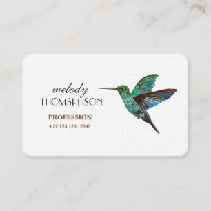 Tarjeta De Visita Colibrí azul
