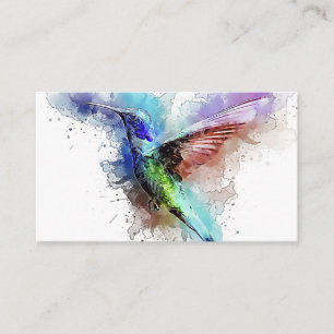 Tarjeta De Visita Colibrí de la acuarela