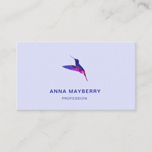 Tarjeta De Visita Colibrí púrpura (Anverso)