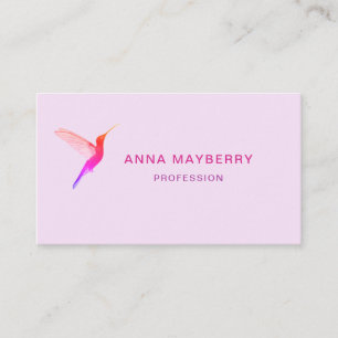 Tarjeta De Visita Colibrí rosa