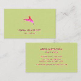 Tarjeta De Visita Colibrí verde