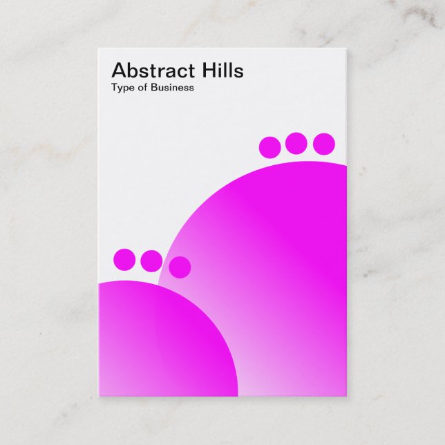 Tarjeta De Visita Colinas abstractas - Magenta (Anverso)