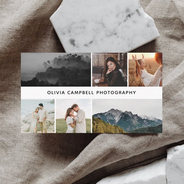 Tarjeta De Visita Collage de fotos moderno simple (Subido por el creador)