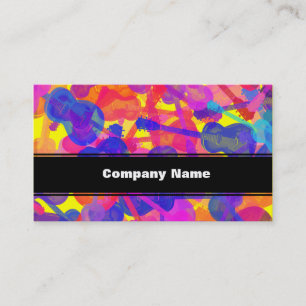 Tarjeta De Visita Collage de guitarra de colores