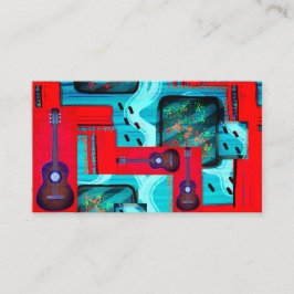 Tarjeta De Visita Collage de música abstracta de Mod de sobrealcance