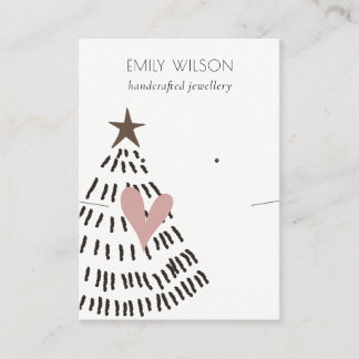 Tarjeta De Visita Collar de árbol de Navidad escandinavo moderno pen