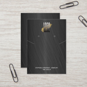 Tarjeta De Visita Collar de Gris Earl Display Logo Social Media