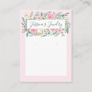 Tarjeta De Visita Collar floral rosa y pantalla de marcha