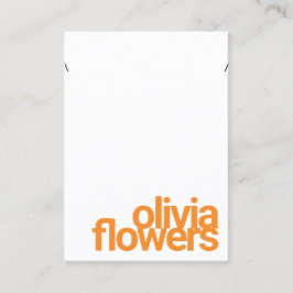 Tarjeta De Visita Collar moderno de pulsera Negrita Negrita Naranja