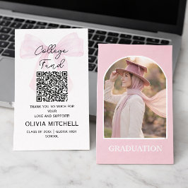 Tarjeta De Visita College fund graduation enclosure card