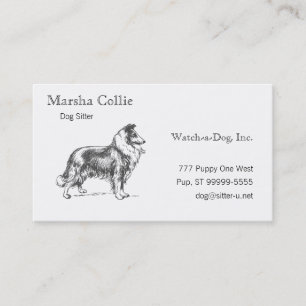 Tarjeta De Visita Collie Dog