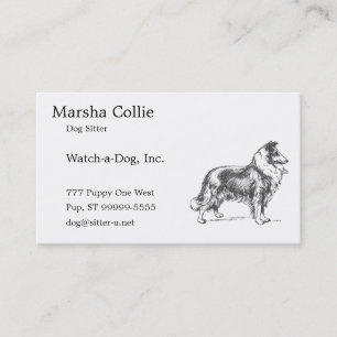 Tarjeta De Visita Collie Dog