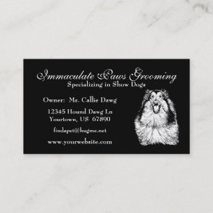 Tarjeta De Visita Collie Head Study Art Business Cards