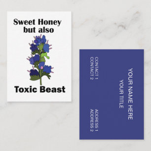Tarjeta De Visita Colmenera de la Víbora Toxicidad Dulce Miel Bestia