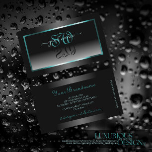 Tarjeta De Visita Colocación de ojos Iniciales de Gradiente Blanco N