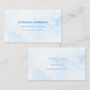 Tarjeta De Visita Color azul Minimalista personalizado moderno