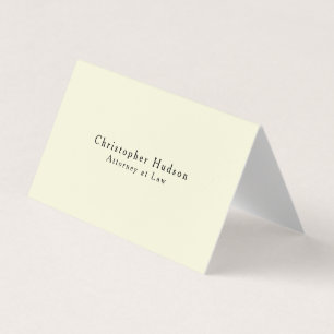 Tarjeta De Visita Color beige simple llano minimalista