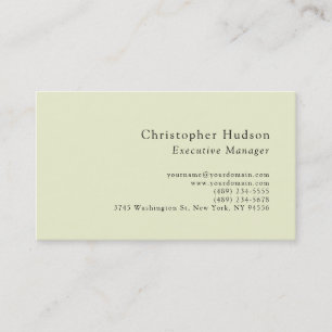 Tarjeta De Visita Color crema minimalista moderno simple liso