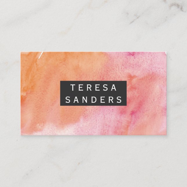 Tarjeta De Visita Color de agua (Anverso)