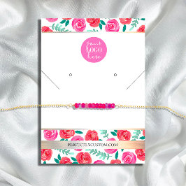 Tarjeta De Visita Color de agua brillante Flores pendientes de colla