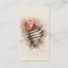 Tarjeta De Visita Color de agua de la concha tropical costera