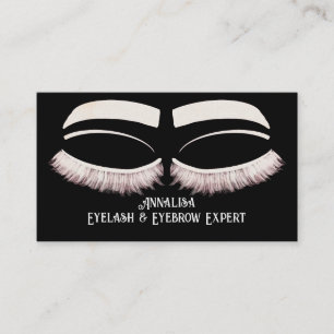 Tarjeta De Visita Color de agua de lujo Eyelash & Brow Beauty,Blanco
