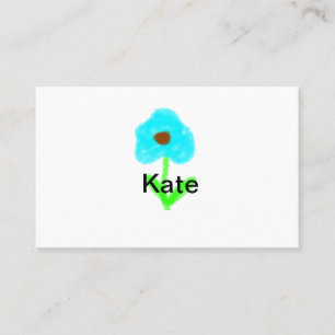 Tarjeta De Visita Color de agua verde azul añadir tu nombre personal