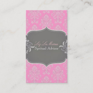 Tarjeta De Visita Color de fondo de Damasco victoriano de PixDezines