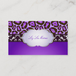 Tarjeta De Visita Color de fondo de jaguar/DIY violeta de PixDezines