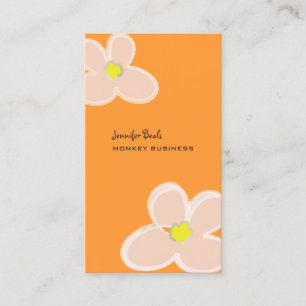 TARJETA DE VISITA COLOR DE FONDO DE RETRO PINK PLUMERIAS/DIY