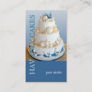 Tarjeta De Visita Color de fondo del pastel de casamiento de la play