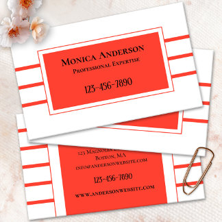 Tarjeta De Visita Color de fondo personalizado simple y audaz