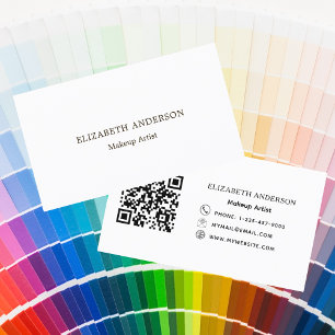 Tarjeta De Visita Color de marca Código Qr moderno minimalista