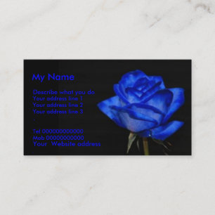 Tarjeta de visita color de rosa azul