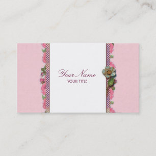 Tarjeta de visita color de rosa de la cinta (rosa)