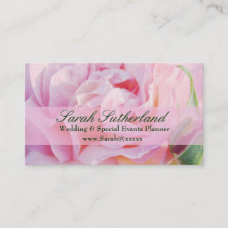 Tarjeta de visita color de rosa del planificador