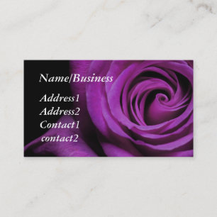 Tarjeta de visita color de rosa púrpura