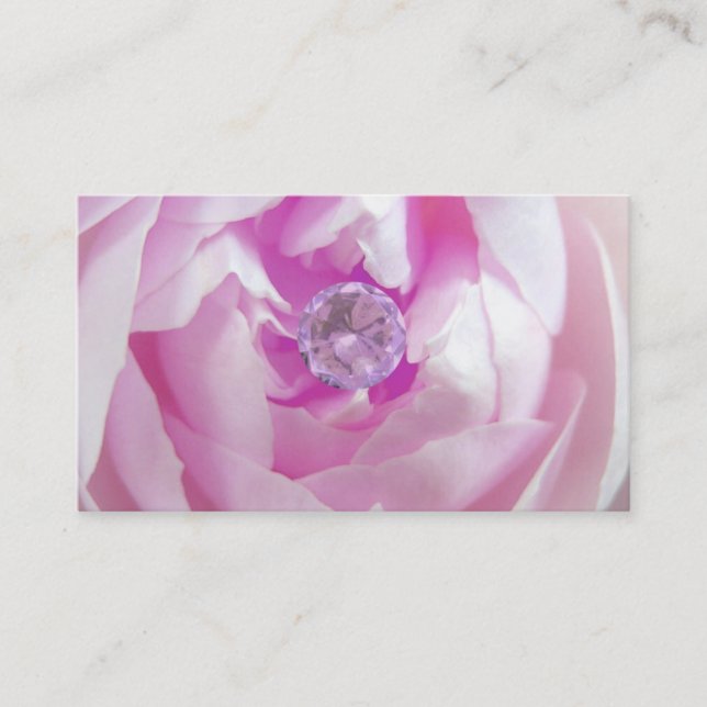 Tarjeta de visita color de rosa rosada (Anverso)